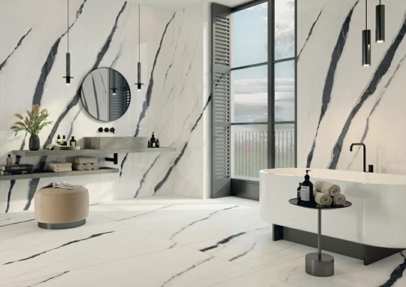 Керамогранит Atlas Concorde Forte Dei Marmi Panda White Матовая 120x120 600010002406