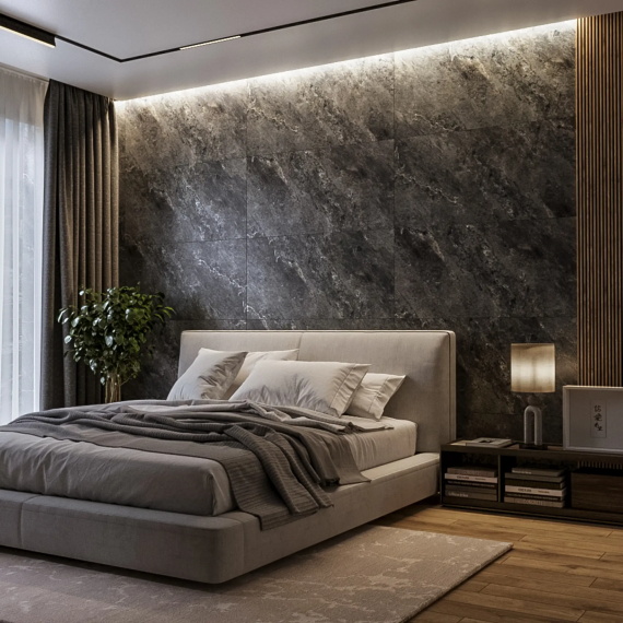 Керамогранит CULTO QUARTZSTONE ANTRACITE 60x120