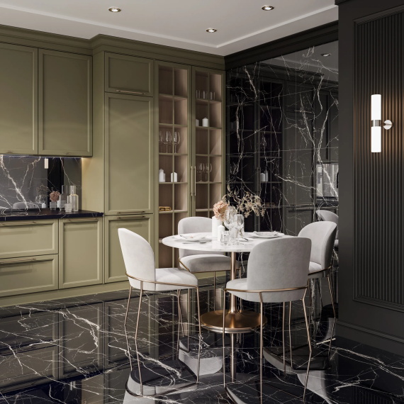 Керамогранит CULTO NERO MARQUINA HIGH GLOSSY 60x120x7