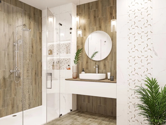 Облицовочная плитка ECTA HEXWOOD матовый 20x40