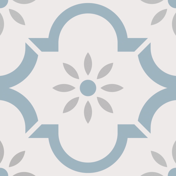 Плитка Smile Tile Арабески голубой 20x20 (24 шт.в уп)