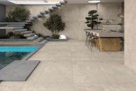 Керамогранит Ennface Travertine Cross Beige (Травертин поперечный бежевый) MATT ENSTN8039MT60120 60x120
