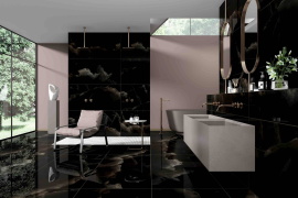 Керамогранит Ennface Onyx Noir (Чёрный оникс) HIGH GLOSSY ENONX8037HG60120 60x120