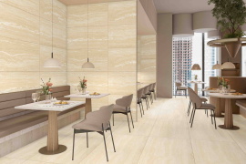 Керамогранит Ennface Travertine Vein Avorio (Травертин продольный слоновая кость) GLU ENSTN8042GU60120 60x120