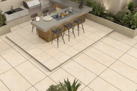 Керамогранит Ennface Travertine Cross Avorio (Травертин поперечный слоновая кость) Structured R11 ENSTN8043SR1160120 60x120