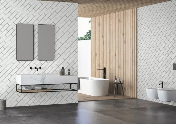 Керамогранит Ennface Camelot White (Белый Камелот) MATT ENCLR6059MT722 7.5x22.5