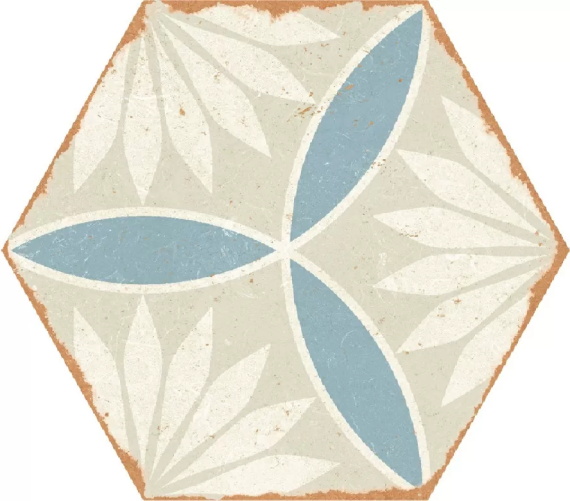 Керамогранит Ennface Kaleidoscope Blue (Синий Калейдоскоп) MATT ENPTR6037MT2225 22x25