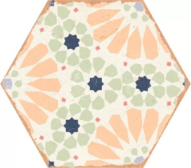 Керамогранит Ennface Kaleidoscope Green (Зеленый Калейдоскоп) MATT ENPTR6036MT2225 22x25