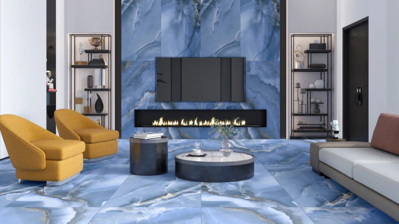 Керамогранит Ennface Royal Onyx Azul (Королевский лазурный оникс) MATT ENONX3205MT80160 80x160