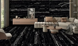 Керамогранит Ennface Black Marquina (мрамор Маркина) MATT ENMAR3207MT80160 80x160