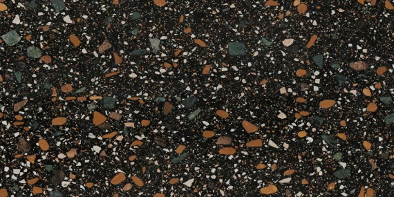 Керамогранит Ennface Terrazzo Black (Чёрный терраццо) MATT ENIND3214MT80160 80x160