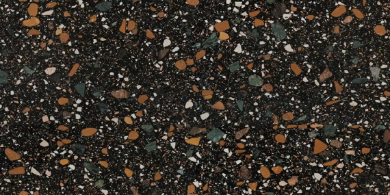 Керамогранит Ennface Terrazzo Black (Чёрный терраццо) MATT ENIND3214MT80160 80x160