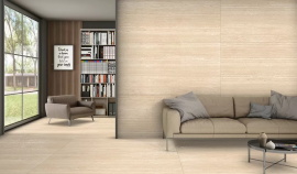 Керамогранит Ennface Travertine Beige (Бежевый травертин) Carving ENSTN3212CR80160 80x160