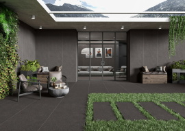 Керамогранит Ennface Granite Nero (Чёрный гранит) GLOSSY ENFBD3007GL80300 80x300