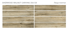 Керамогранит Staro Sherwood Walnut 20x120 Carving С0005661