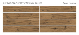 Керамогранит Staro Sherwood Cherry 20x120 Carving С0005660