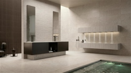 Плитка Eurotile Аляска лайт 345 рельеф горизонтальный 32,5х100