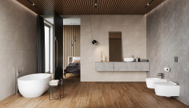 Плитка Eurotile Андора лайт 347 рельеф горизонтальный 32,5x100