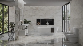 Плитка Eurotile ECLIPSE GRAY рельеф 629 29,5x89,5