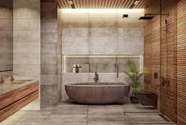 Плитка Eurotile BALTIMORE DARK 757 рельеф 32,5х100