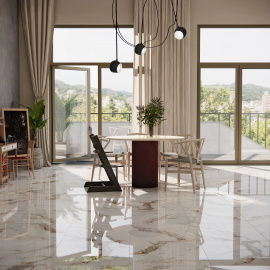 Керамогранит Eurotile Белла/Bella Белый Пол. 60x60 7930138705382