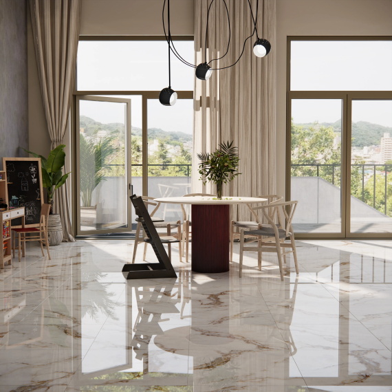 Керамогранит Eurotile Белла/Bella Белый Пол. 60x60 7930138705382