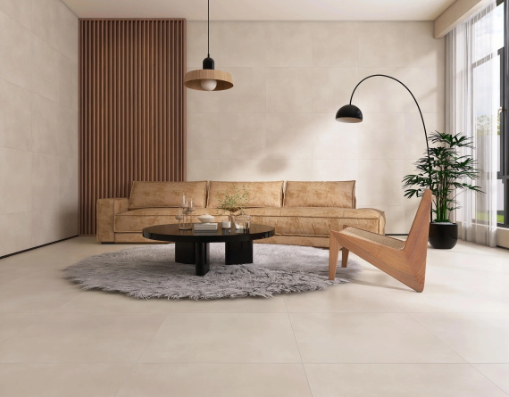 Керамогранит Eurotile Бетон/Beton Бежевый Мат. 60x60 7930138704590
