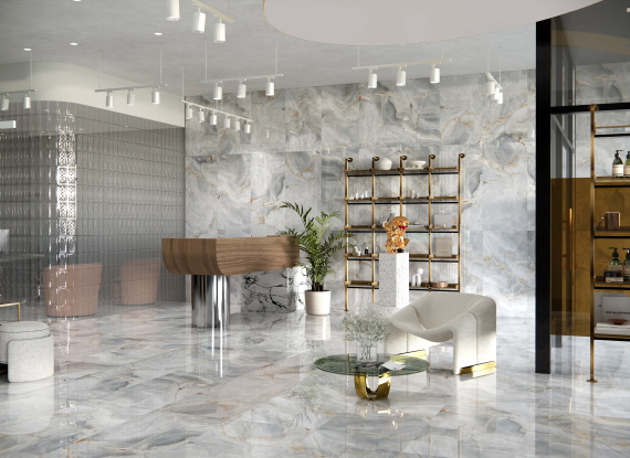 Керамогранит Eurotile Блюмарин/Blumarine Серый Пол. 60x120 7930138705467