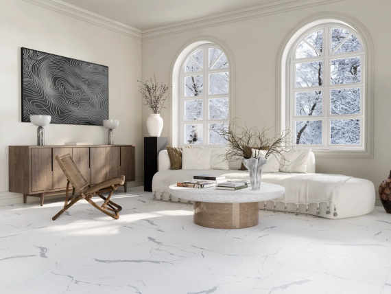 Керамогранит Eurotile Статуарио/Statuario Белый Сат. 60x60 7930138704569