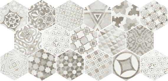 Керамогранит Equipe Hexatile Cement Cement Garden Grey  22099 17,5x20