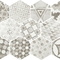 Керамогранит Equipe Hexatile Cement Cement Garden Grey  22099 17,5x20