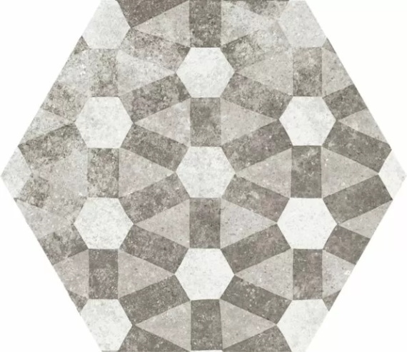 Керамогранит Equipe Hexatile Cement Cement Garden Grey  22099 17,5x20