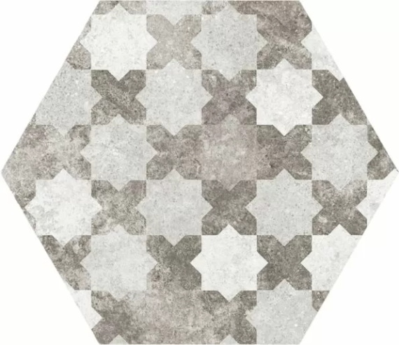 Керамогранит Equipe Hexatile Cement Cement Garden Grey  22099 17,5x20