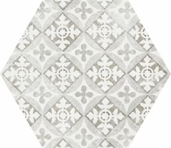 Керамогранит Equipe Hexatile Cement Cement Garden Grey  22099 17,5x20