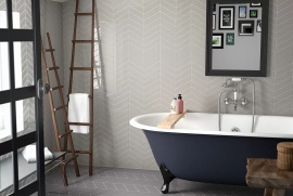 Керамогранит Equipe Chevron Gris Mate RIGHT 23201 9x20