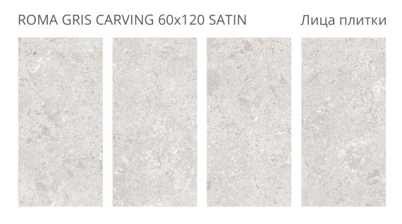 Керамогранит Staro Roma Gris Carving Satin 60x120