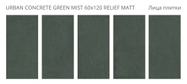 Керамогранит Staro Urban Concrete Green Mist 60x120 Relief Matt