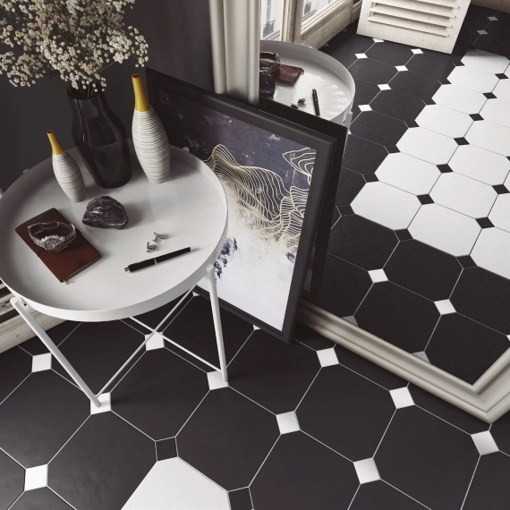 Керамогранит Equipe 20554 Octagon Negro Mate 20*20