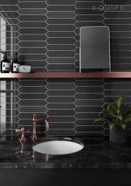 Плитка Equipe 25836 Arrow Black 5x25