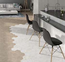 Плитка Equipe 23101 Carrara Hexagon Matt 17,5х20