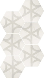 Керамогранит Equipe 23103 Carrara Hexagon Flow 17,5х20