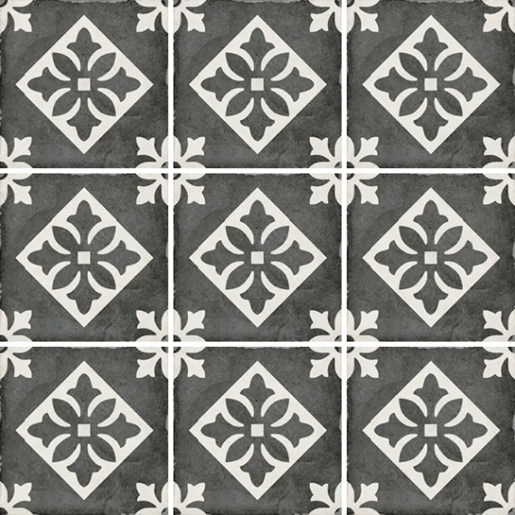 Керамогранит Equipe 24416 ART NOUVEAU PADUA BLACK 20*20
