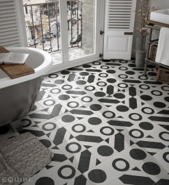 Плитка Equipe CAPRICE DECO Balance B&W 22121 20x20