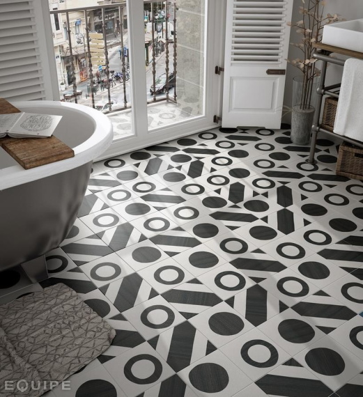 Плитка Equipe CAPRICE DECO Balance B&W 22121 20x20