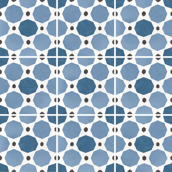 Плитка Equipe CAPRICE DECO Sapphire Colours 22118 20x20