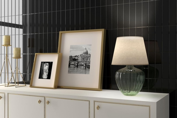 Плитка Equipe COSTA NOVA Black Glossy 28438 5x20
