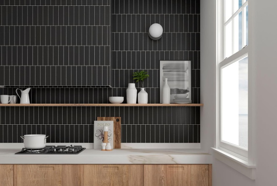 Плитка Equipe COSTA NOVA Black Matt 28453 5x20