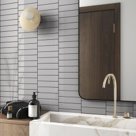 Плитка Equipe COSTA NOVA Grey Glossy 28444 5x20