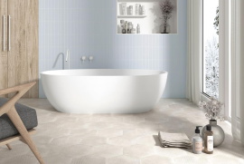 Плитка Equipe COSTA NOVA Onda Baby Blue Glossy 28492 5x20