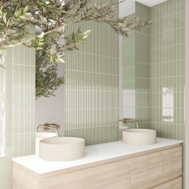 Плитка Equipe COSTA NOVA Onda Tansy Green Matt 28524 5x20